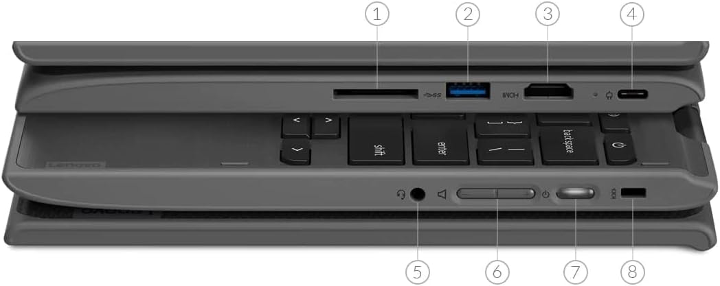 Computador Lenovo Chromebook 300e 2 em 1 com ecrã tátil portátil, 11,6"