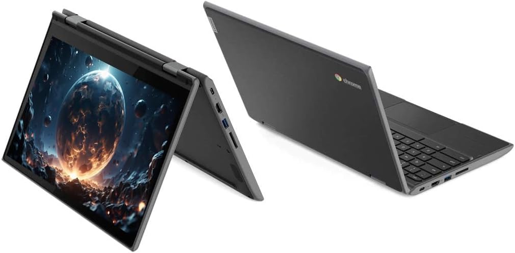 Computador Lenovo Chromebook 300e 2 em 1 com ecrã tátil portátil, 11,6"